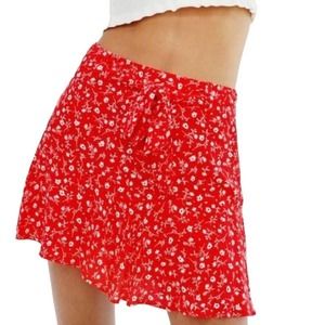 Zara Red Floral Skort